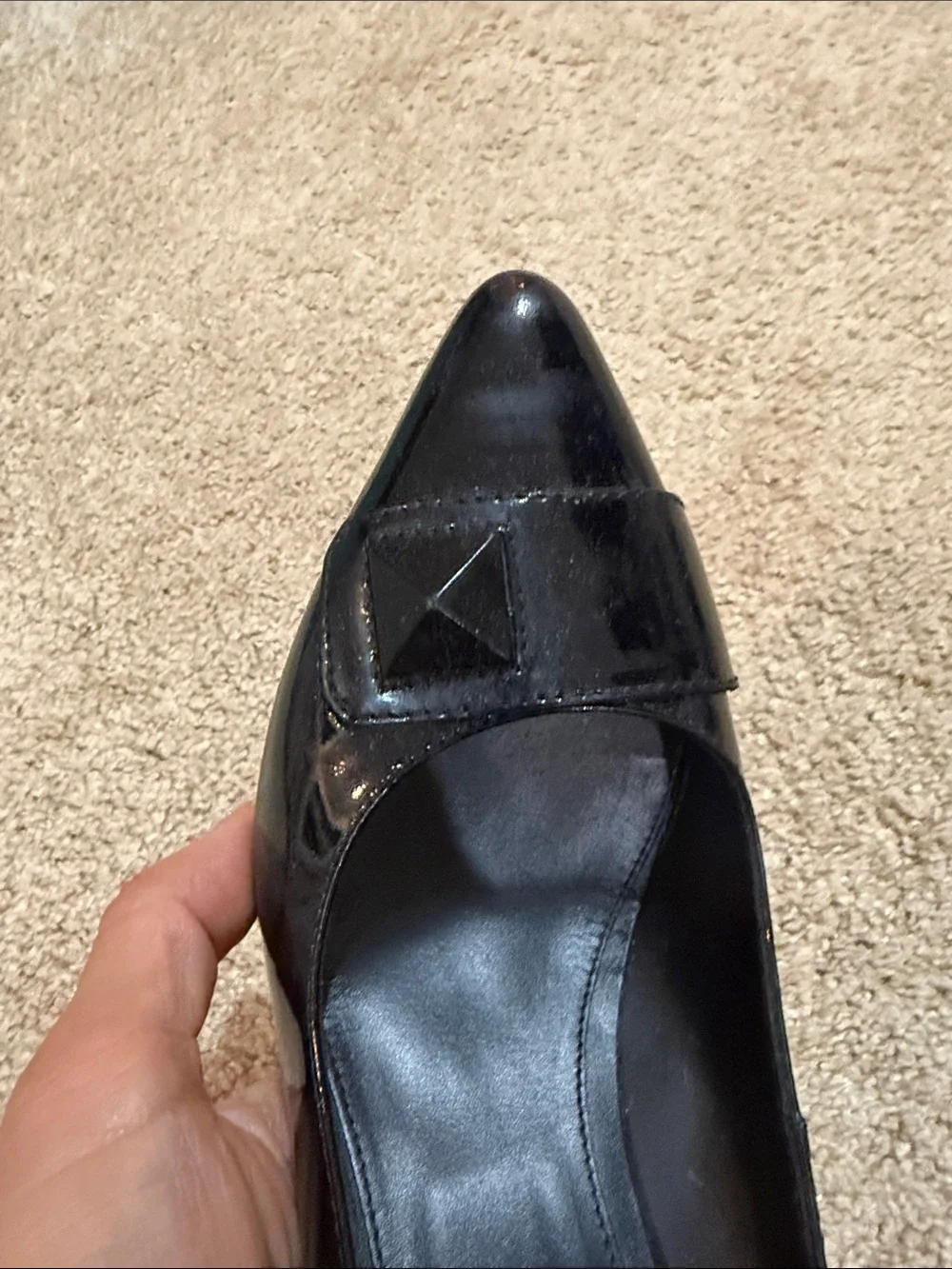 Tod's Black Patent Leather Pointed Ballet Pump